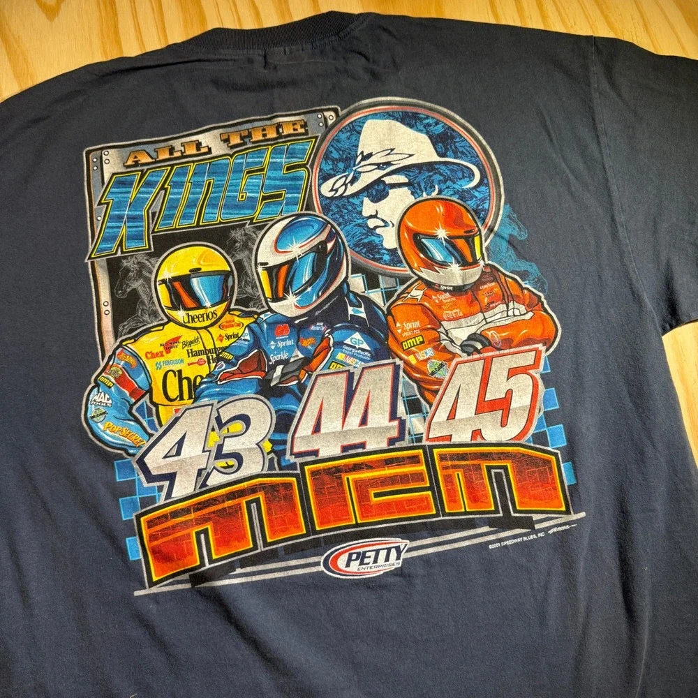 AAA Men's Vintage Richard Petty All The Kings Horses Racing T-Shirt Size XXL